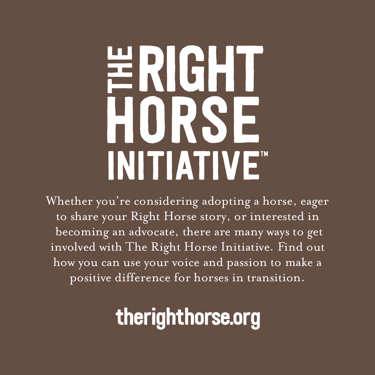 Longmeadow Rescue Ranch is a proud partner of The Right Horse